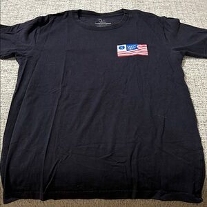 Salty Crew Black Tee with Flag Logo